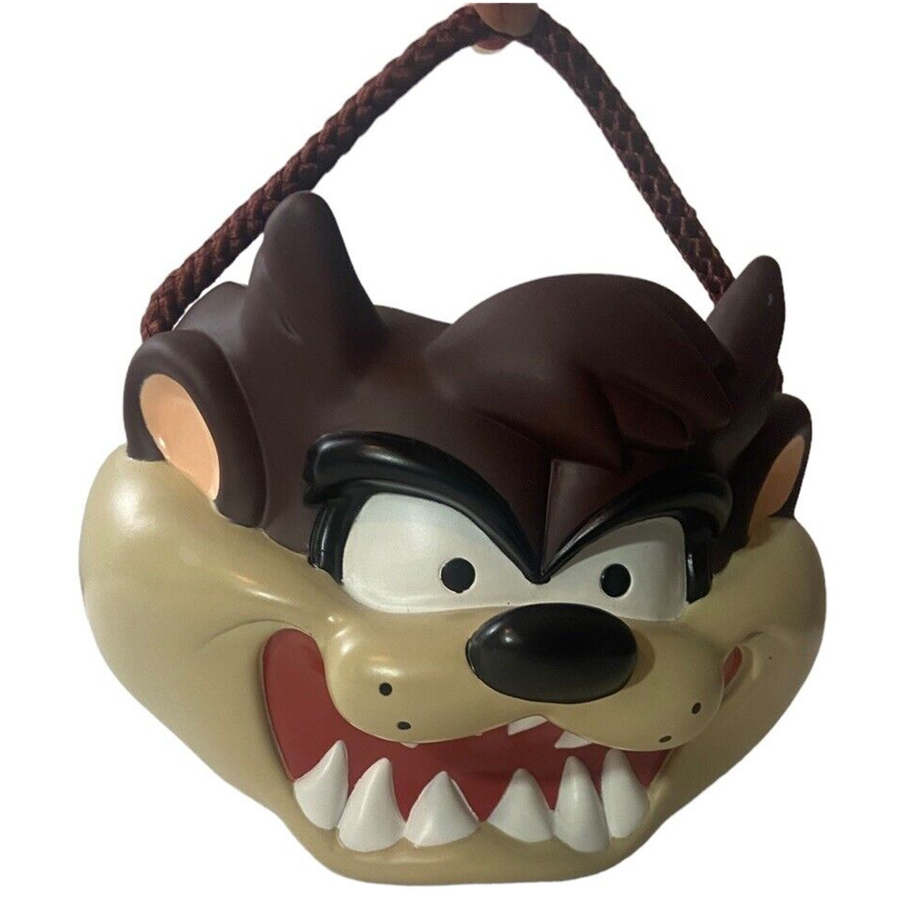 TASMANIAN DEVIL 3D TAZ 1997 WARNER BROS APPLAUSE BUCKET ROPE HANDLE COLLECTIBLES